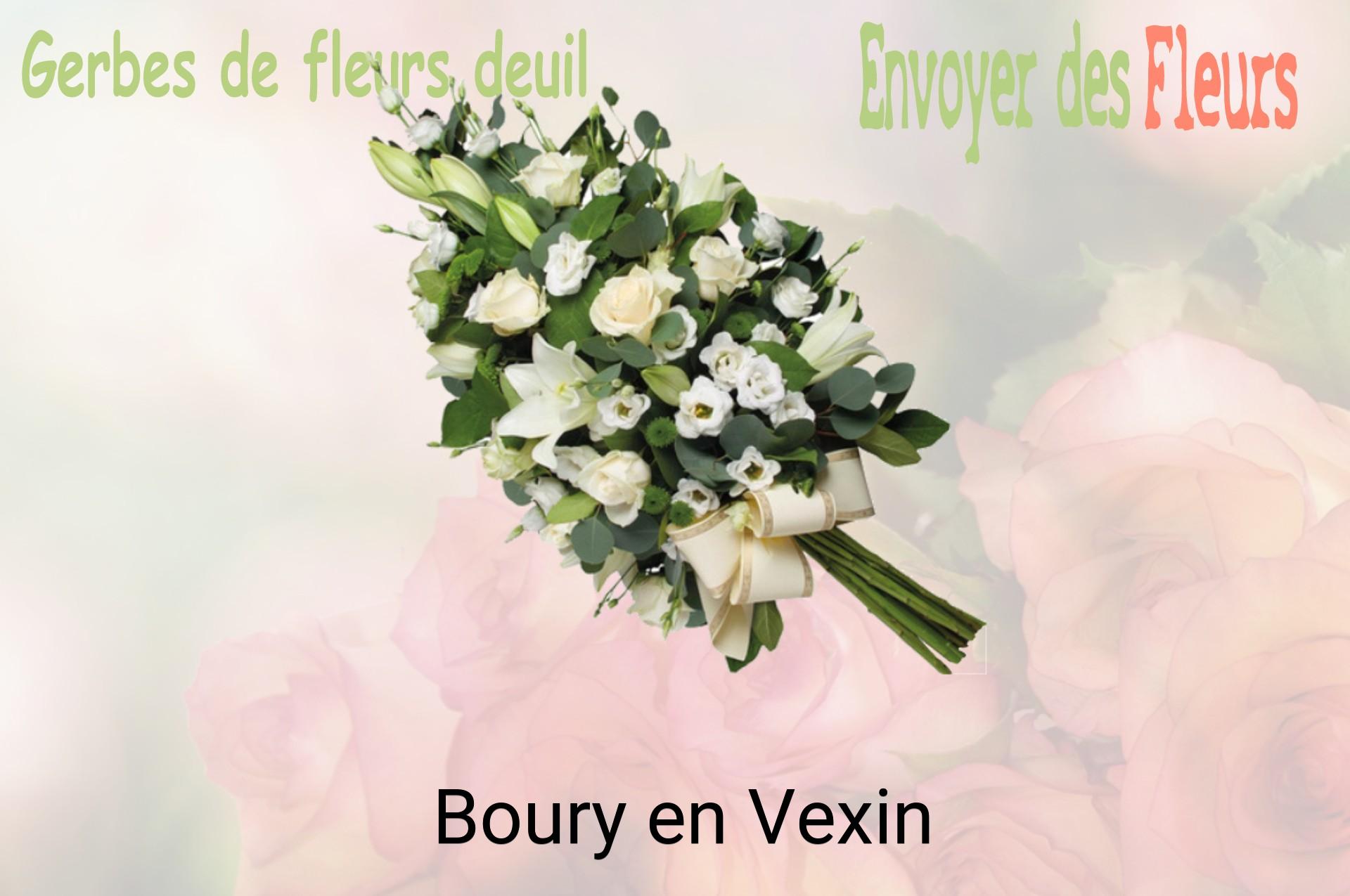 Gerbe de fleurs de deuil livrée à Boury-en-Vexin
